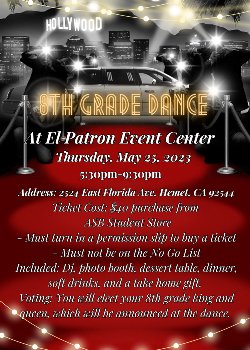 8th Grade Dance Info